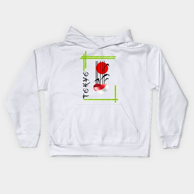 Singapore, Tokyo, Sports Kids Hoodie by ArtDesignDE